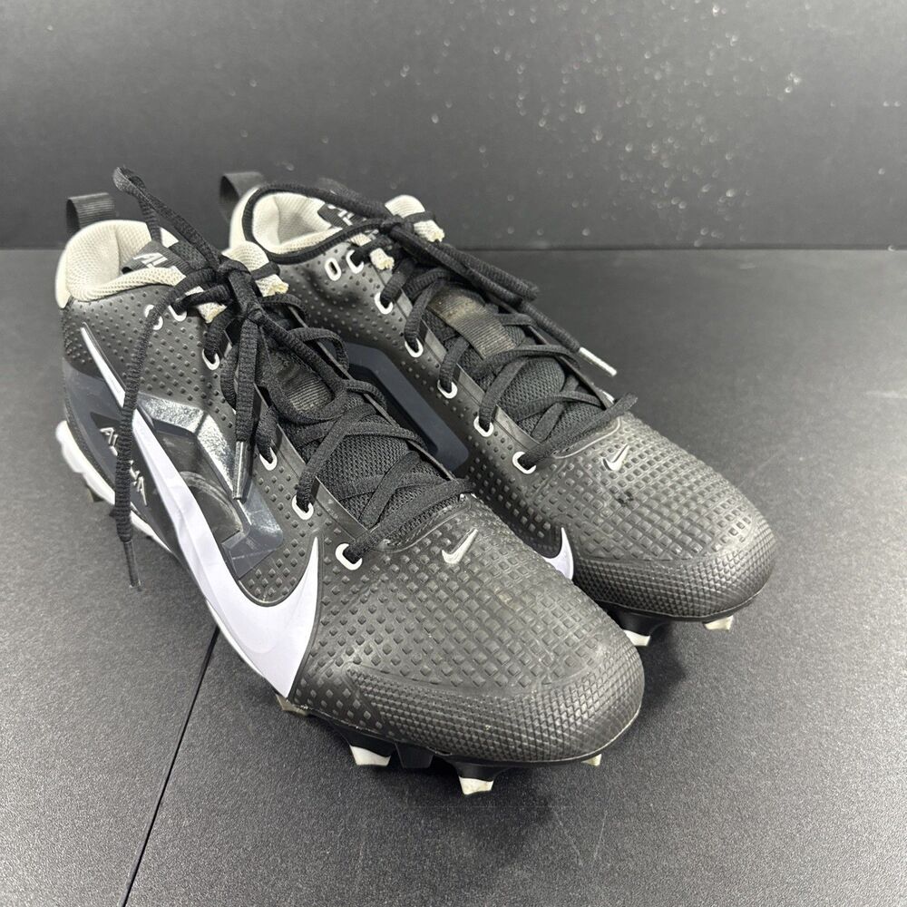 Nike Men's Alpha Menace 4 Varsity Football Cleats Black Size 12 FN0027-001